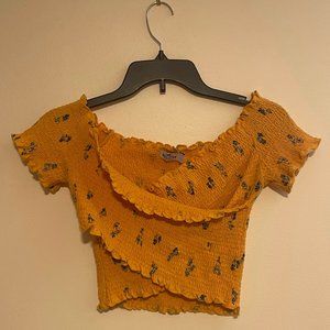 Hollister Yellow Floral Top